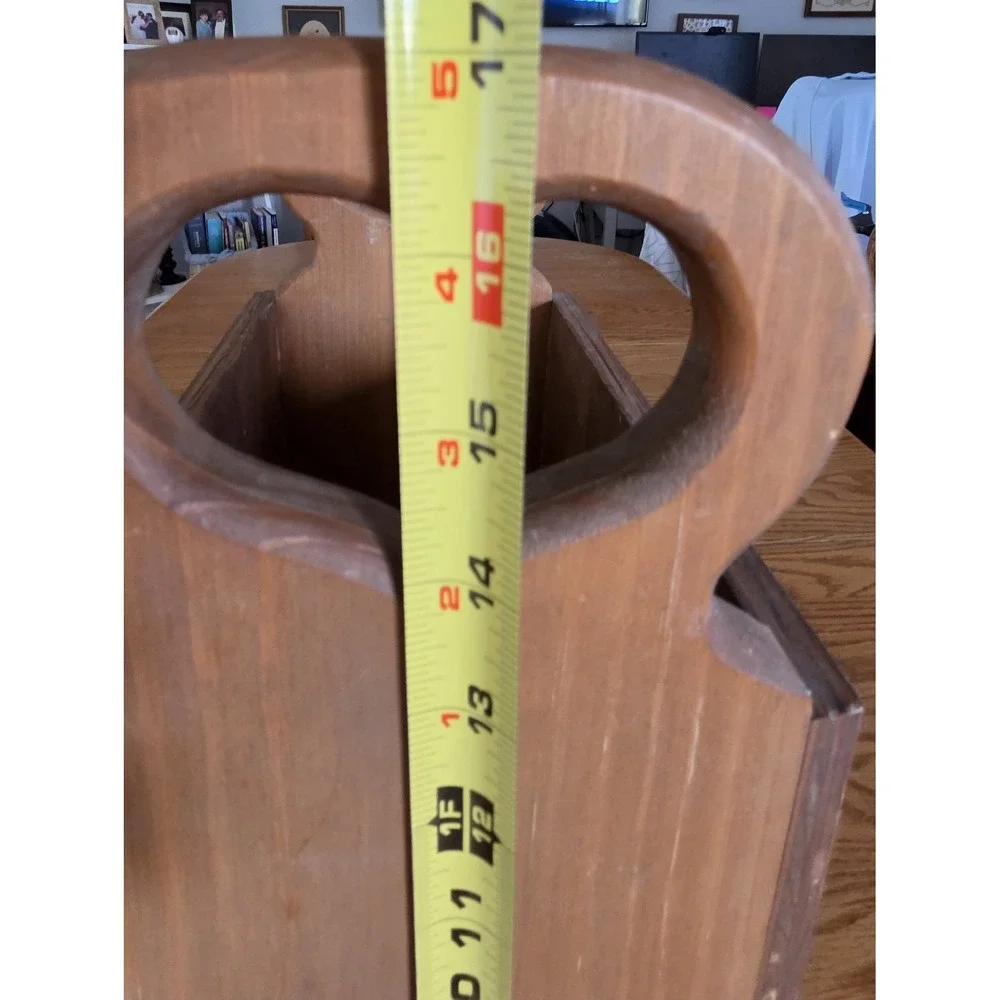 Vintage Wood Umbrella Caddy Holder cutout Hearts Cottagecore Farmhouse Decor